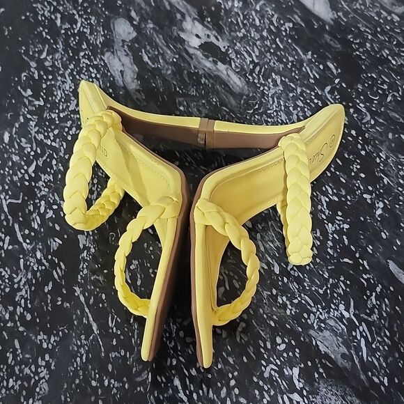 NEW SHOE LAND SL-MILEY SQUARE OPEN TOE HEELED DOUBLE BRAIDED STRAP SLIDE SANDAL - Picture 11 of 15